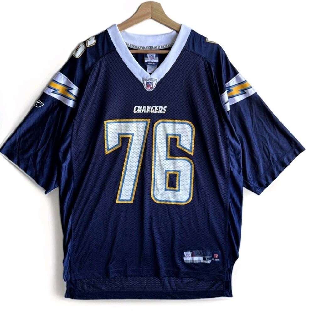 NFL San Diego Chargers Reebok #76 Williams Jersey Blue Men's Size Large Authenti